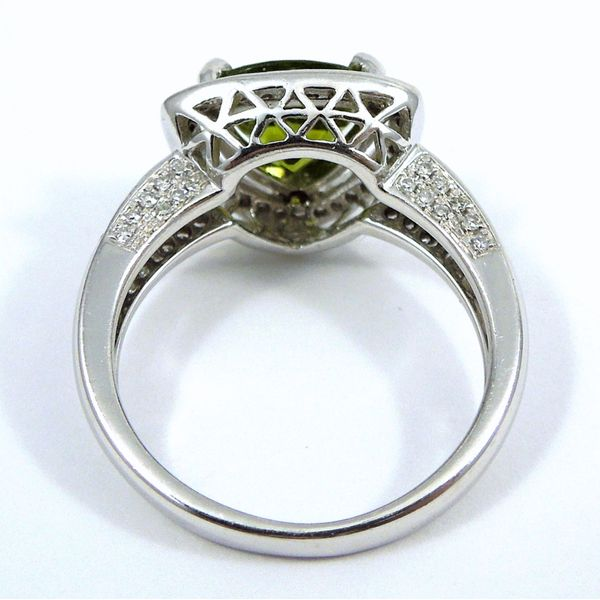 Trillion Cut Peridot Ring Image 3 Joint Venture Jewelry Cary, NC