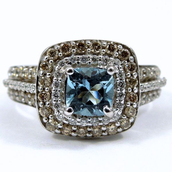LeVian Aquamarine Diamond Ring Joint Venture Jewelry Cary, NC