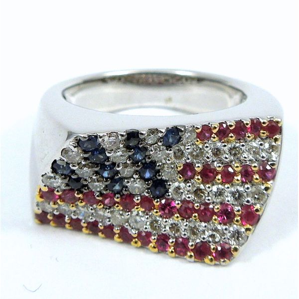 American Flag Ring Image 2 Joint Venture Jewelry Cary, NC