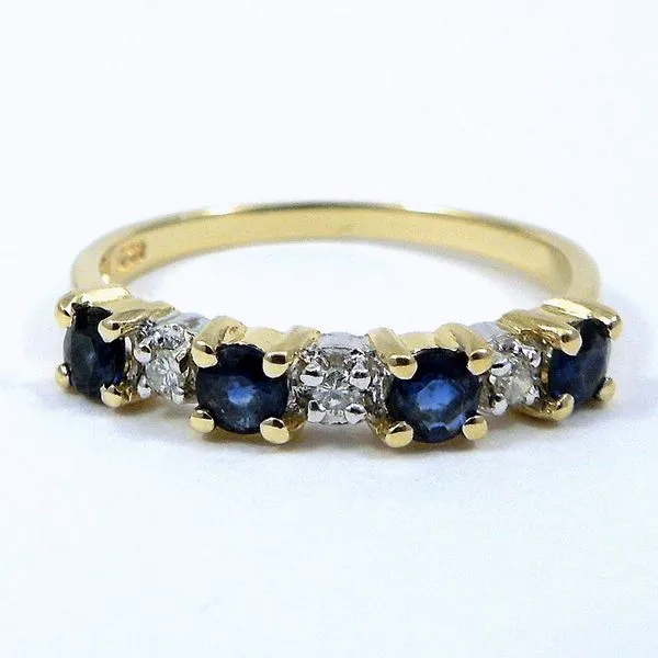 Sapphire and Diamond Wedding Band Joint Venture Jewelry Cary, NC