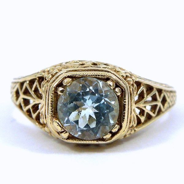 Vintage Inspired Aquamarine Ring Joint Venture Jewelry Cary, NC