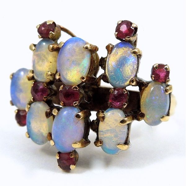 Vintage Opal and Ruby Ring Joint Venture Jewelry Cary, NC