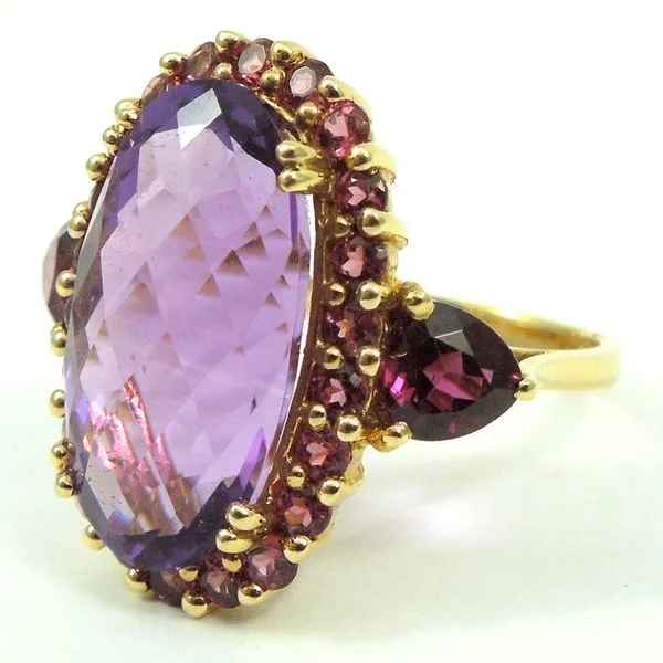 Amethyst and Rhodolite Garnet Ring Image 2 Joint Venture Jewelry Cary, NC