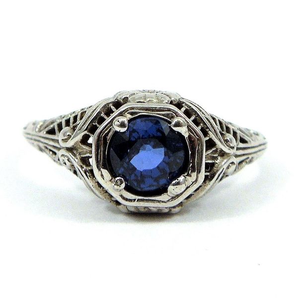 Vintage Inspired Sapphire Ring Joint Venture Jewelry Cary, NC