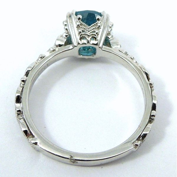 Blue Zircon Ring Image 3 Joint Venture Jewelry Cary, NC