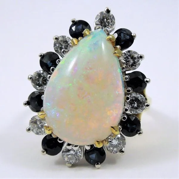 Opal Halo Ring Joint Venture Jewelry Cary, NC