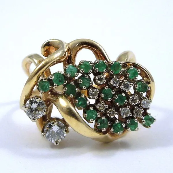 Emerald and Diamond Fashion Ring Joint Venture Jewelry Cary, NC