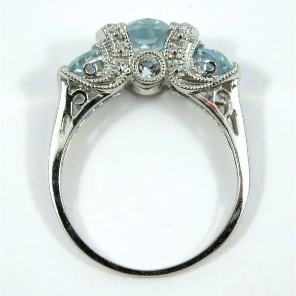 Aqua and Diamond Ring Image 2 Joint Venture Jewelry Cary, NC