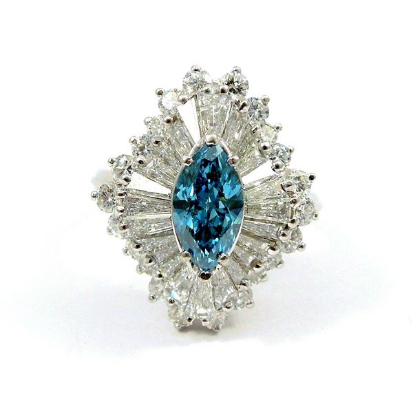 Blue Diamond Ballerina Ring Joint Venture Jewelry Cary, NC