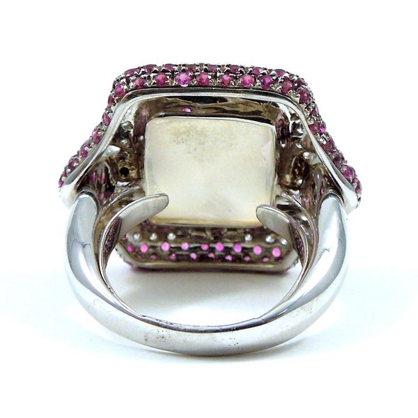 Pink Quartz and Pink Sapphire Ring Image 2 Joint Venture Jewelry Cary, NC