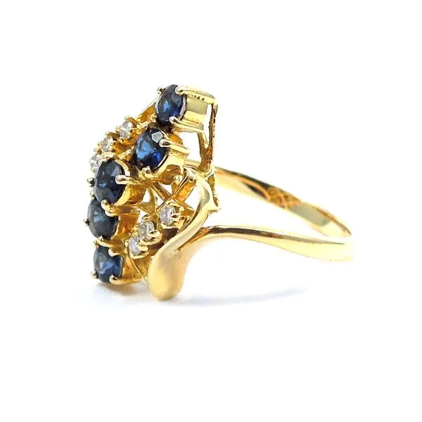 Sapphire and Diamond Cluster Ring Joint Venture Jewelry Cary, NC