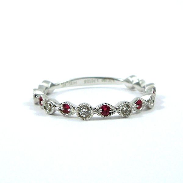 Ruby and Diamond Wedding Band Joint Venture Jewelry Cary, NC