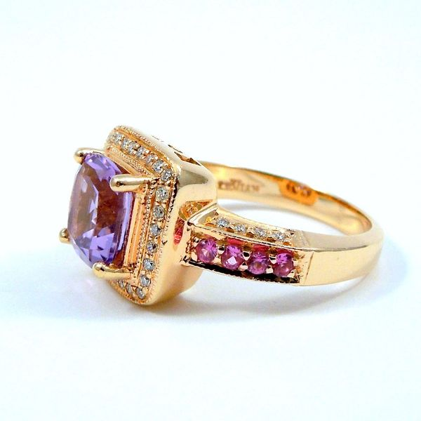 LeVian Amethyst Halo Ring Image 2 Joint Venture Jewelry Cary, NC