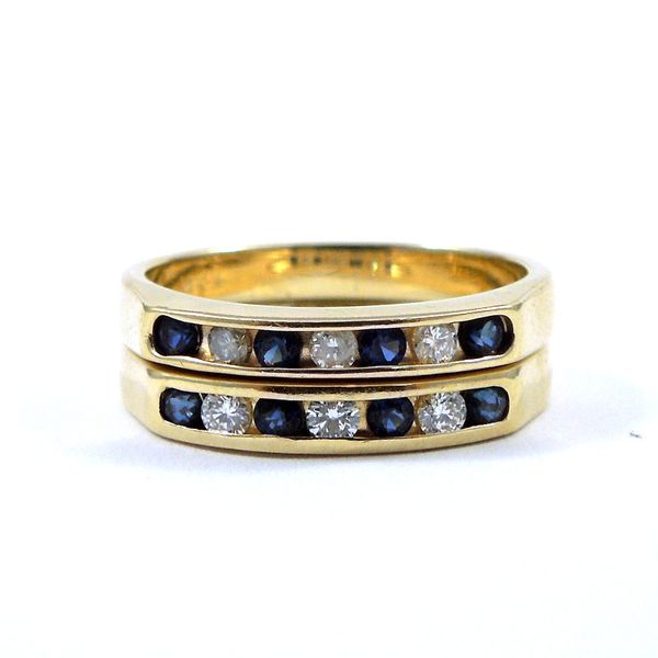 Set of Sapphire and Diamond Wedding Band Joint Venture Jewelry Cary, NC