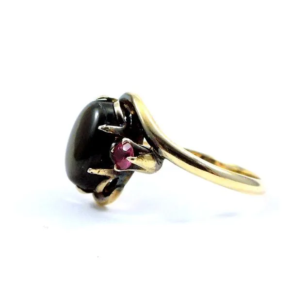 Hematite & Ruby Ring Image 2 Joint Venture Jewelry Cary, NC