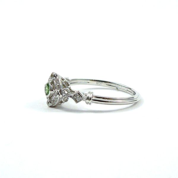 Vintage Inspired Tsvorite and Diamond Ring Image 2 Joint Venture Jewelry Cary, NC