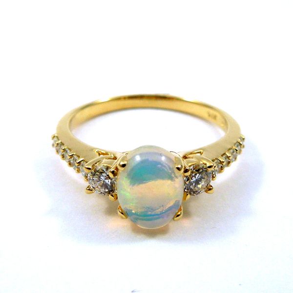 Opal and Diamond Ring Image 2 Joint Venture Jewelry Cary, NC