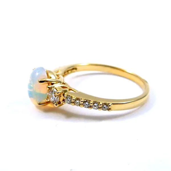 Opal and Diamond Ring Image 3 Joint Venture Jewelry Cary, NC