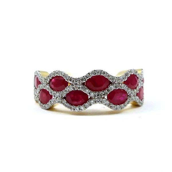 Ruby and Diamond Band Style Ring Joint Venture Jewelry Cary, NC