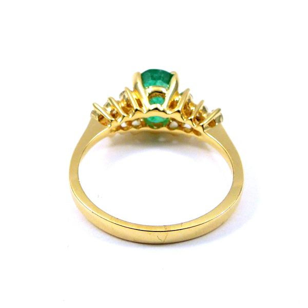 Oval Cut Emerald and Diamond Ring Image 3 Joint Venture Jewelry Cary, NC