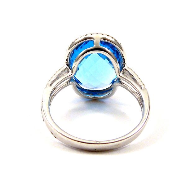 Blue Topaz and Diamond Ring Image 3 Joint Venture Jewelry Cary, NC