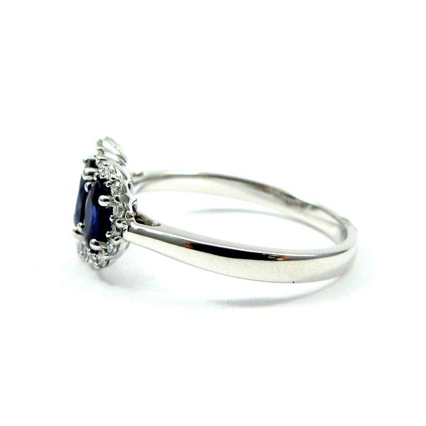 Three Stone Sapphire and Diamond Ring Image 2 Joint Venture Jewelry Cary, NC