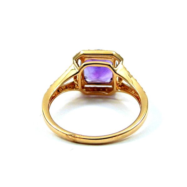 Amethyst and Diamond Halo Ring Image 3 Joint Venture Jewelry Cary, NC