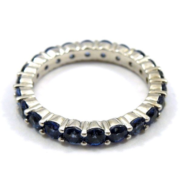 Sapphire Eternity Wedding Band Image 2 Joint Venture Jewelry Cary, NC