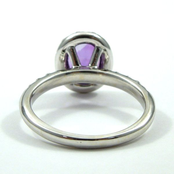 Amethyst and Diamond Halo Ring Image 3 Joint Venture Jewelry Cary, NC
