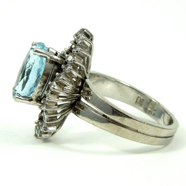 Marquise Cut Blue Topaz and Diamond Ring Image 2 Joint Venture Jewelry Cary, NC
