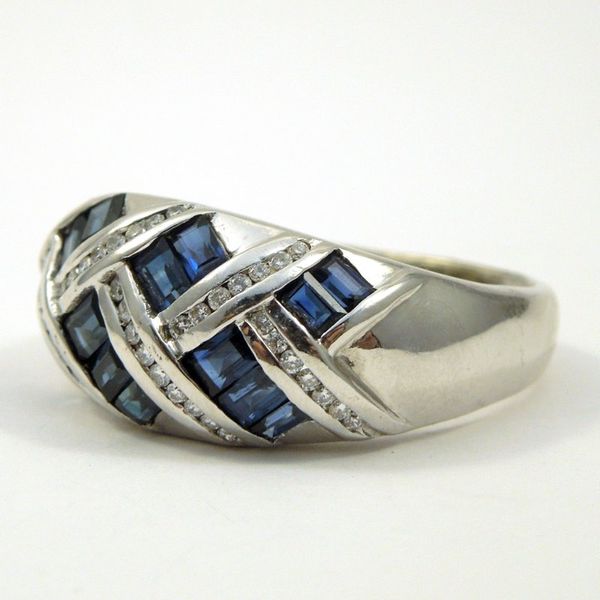 Sapphire and Diamond Fashion Band Ring Image 2 Joint Venture Jewelry Cary, NC