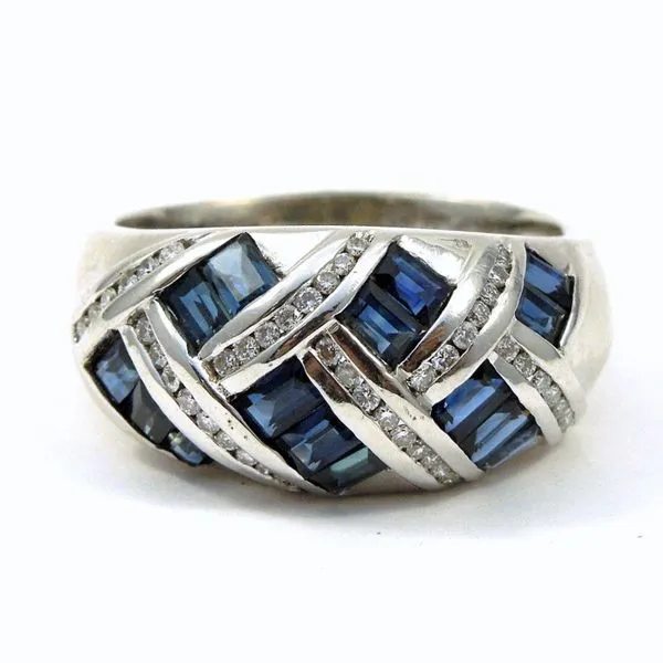 Sapphire and Diamond Fashion Band Ring Joint Venture Jewelry Cary, NC