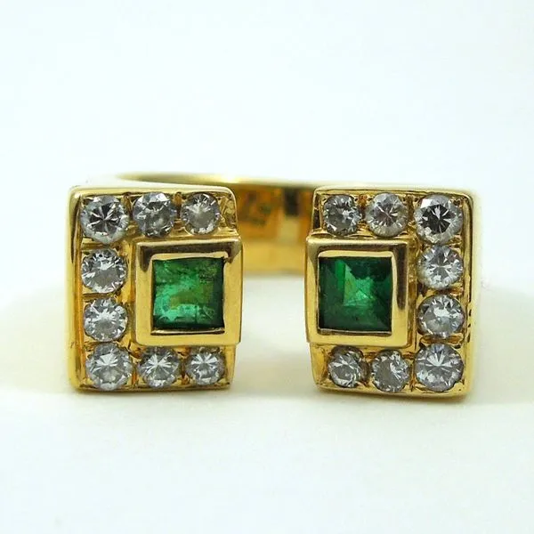 Emerald and Diamond Estate Ring Joint Venture Jewelry Cary, NC