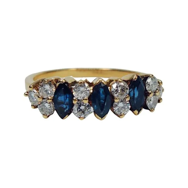 Sapphire and Diamond Band Ring Joint Venture Jewelry Cary, NC