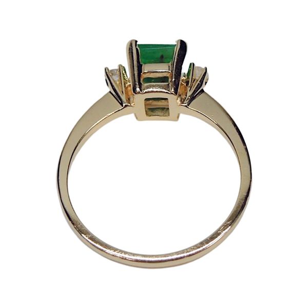 Emerald Ring with Diamond Accents Image 3 Joint Venture Jewelry Cary, NC