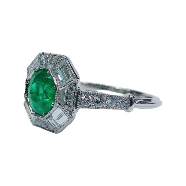 Emerald and Diamond Ring Image 2 Joint Venture Jewelry Cary, NC
