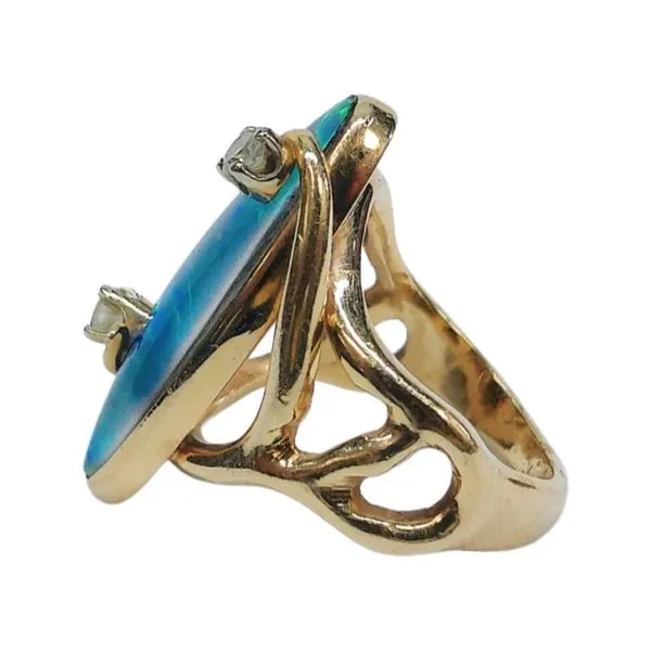 Opal Triplet and Diamond Ring Image 2 Joint Venture Jewelry Cary, NC