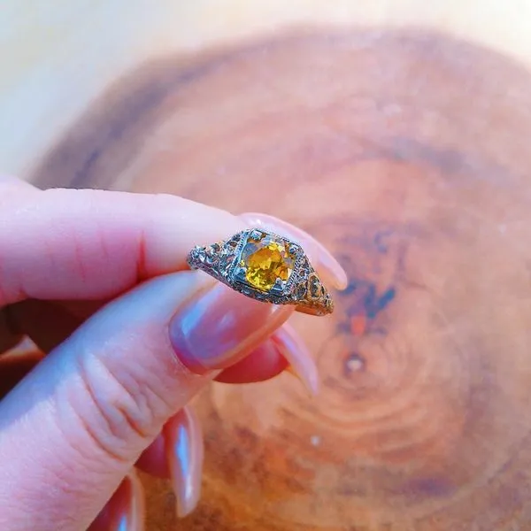 Vintage Yellow Sapphire Ring Image 3 Joint Venture Jewelry Cary, NC