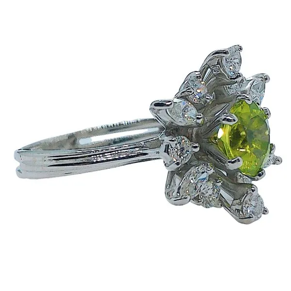 Peridot and Diamond Ring Image 2 Joint Venture Jewelry Cary, NC