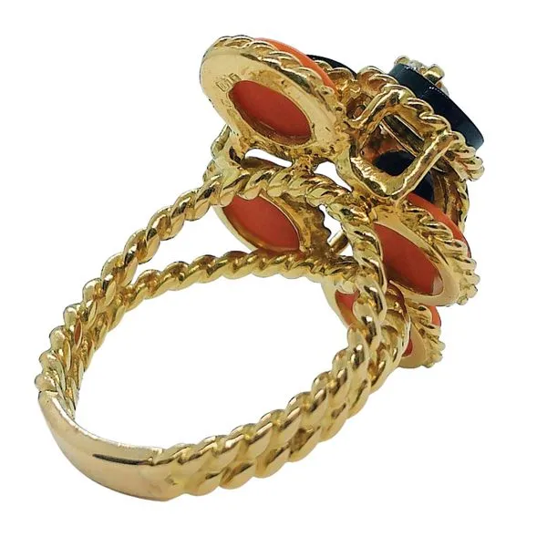 Onxy Coral and Diamond Ring Image 3 Joint Venture Jewelry Cary, NC