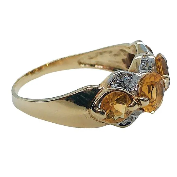 Citrine and Diamond Estate Ring Image 2 Joint Venture Jewelry Cary, NC