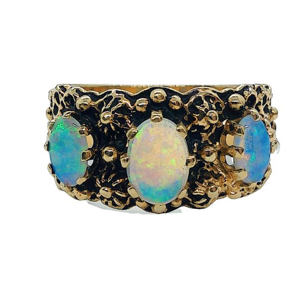 Three Stone Vintage Opal Ring Joint Venture Jewelry Cary, NC