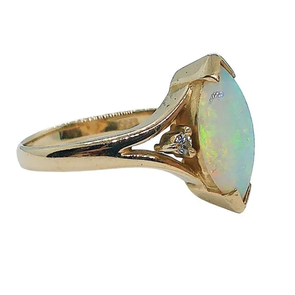 Opal and Diamond Ring Image 2 Joint Venture Jewelry Cary, NC