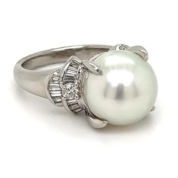 Pearl and Diamond Ring Image 2 Joint Venture Jewelry Cary, NC