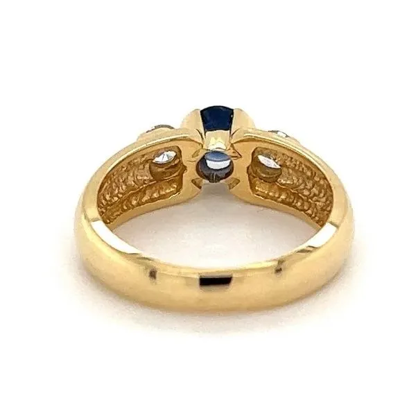 Three Stone Sapphire and Diamond Ring Image 3 Joint Venture Jewelry Cary, NC