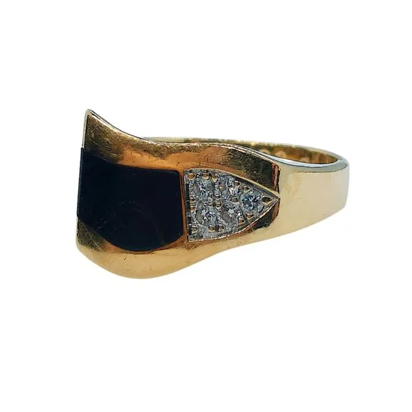 Onyx and Diamond Ring Image 3 Joint Venture Jewelry Cary, NC