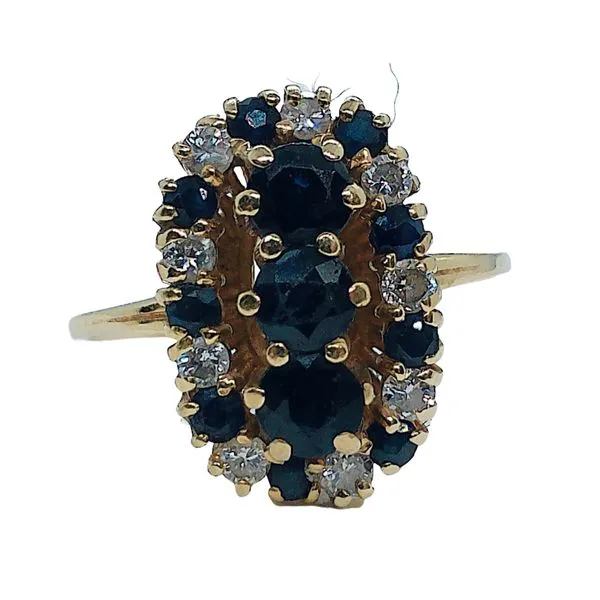 Sapphire and Diamond Cluster Ring Joint Venture Jewelry Cary, NC