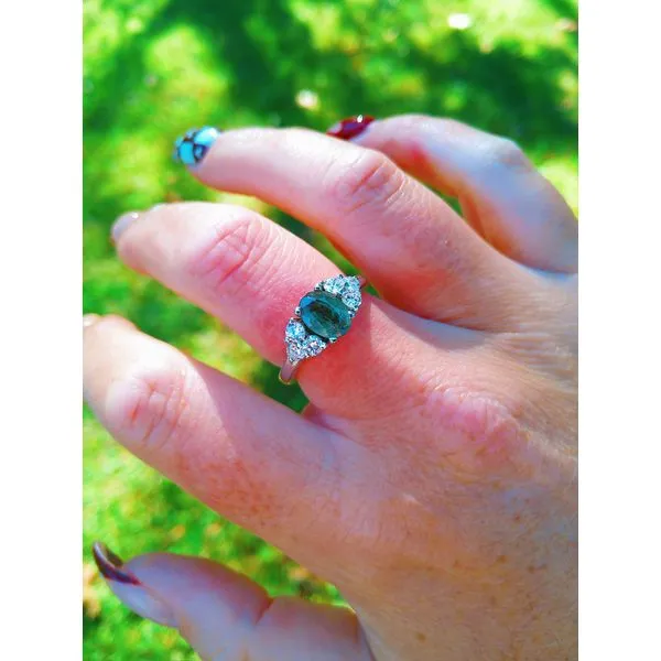 Color Changing Alexandrite and Diamond Ring. Image 3 Joint Venture Jewelry Cary, NC
