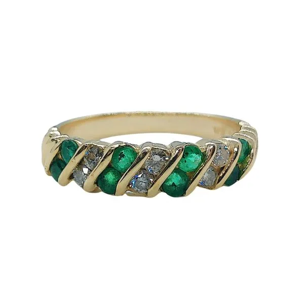 Emerald and Diamond Band Ring Joint Venture Jewelry Cary, NC