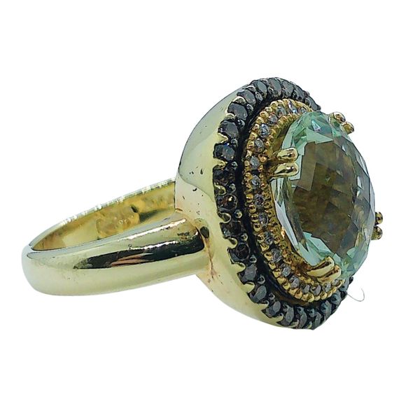 Green Amethyst LeVian Double Halo Ring Image 2 Joint Venture Jewelry Cary, NC